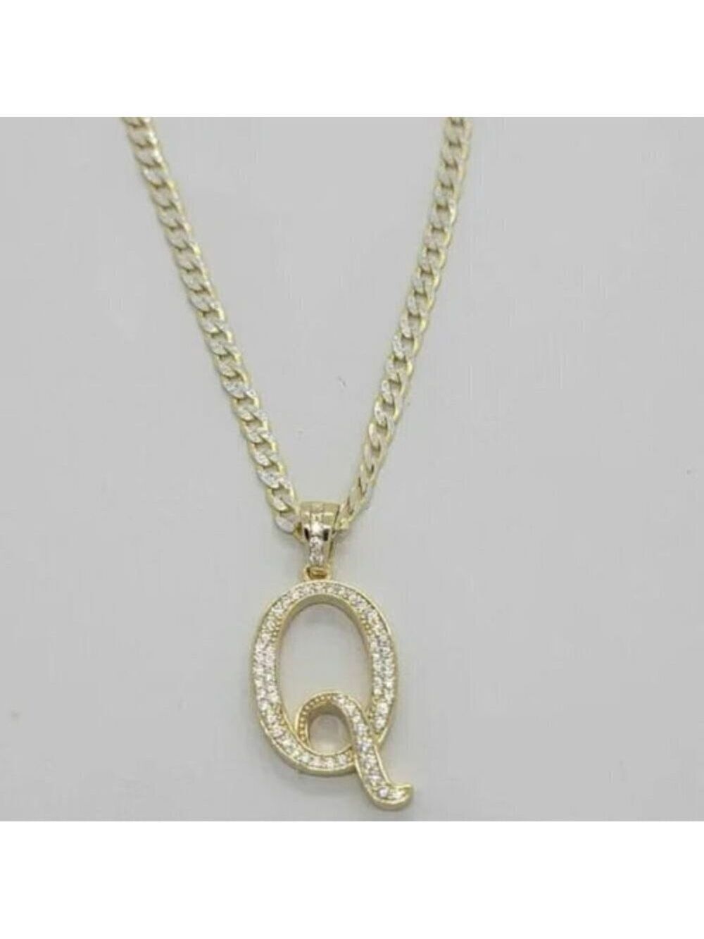 Brand New Sterling Silver 925 Letter Q Necklace